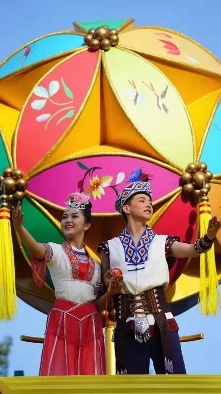 “壮美广西”彩车传递壮乡心声(图4)