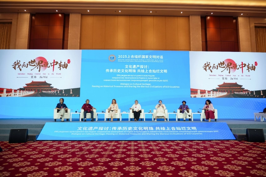 贾玮亮相上合组织国家文明对话 诠释北京中轴线文化价值(图2) 贾玮亮相上合组织国家文明对话 诠释北京中轴线文化价值(图2)