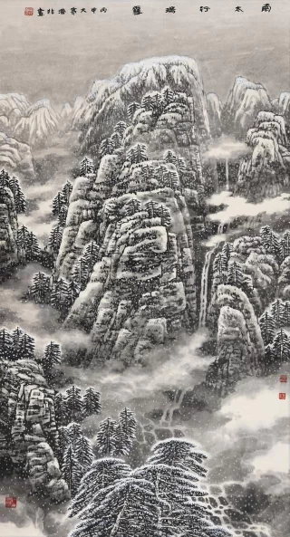 钟情山水笔耕不辍——《回望·潘非山水画展》在北京工业大学举办(图3) 钟情山水笔耕不辍——《回望·潘非山水画展》在北京工业大学举办(图3)