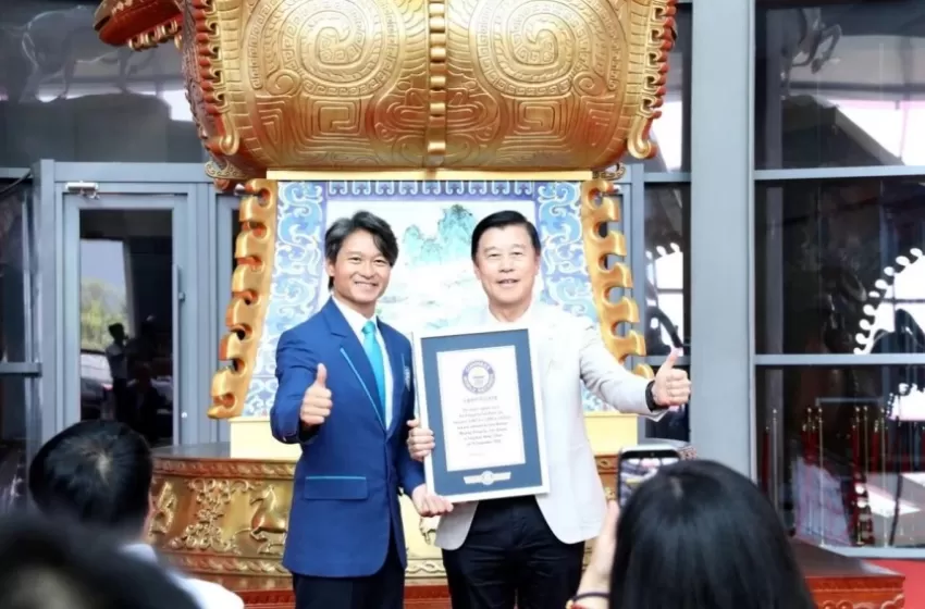 吉尼斯世界纪录铜雕景泰蓝《盛世五羊尊》在河北迁西落成(图10)