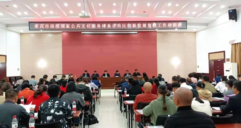 广西来宾举办国家公共文化服务体系示范区创新发展复核工作培训班(图1)